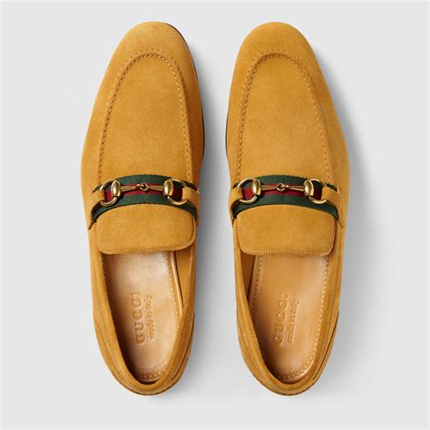 gucci suede horsebit loafers